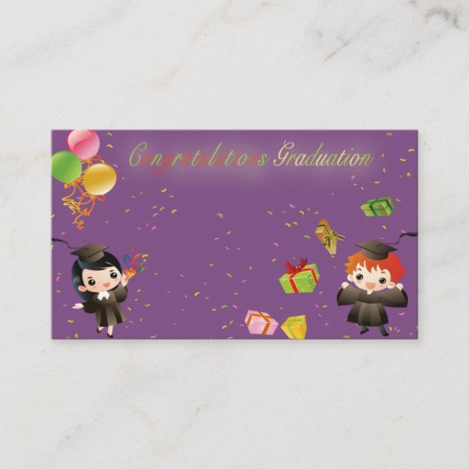 Gratulationskarte für Hochschulabsolventen Telefonnummerkarte (Vorderseite)