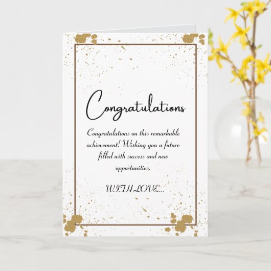 GRATULATIONSKARTE KARTE (Gelbe Blume)