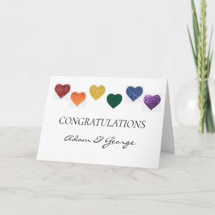 Gratulationskarte - LGBTIQ Regenbogen Pride Herzen Karte