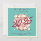 Gratulationskarte Neugeborenes 2025 Neue Eltern (Vorderseite)