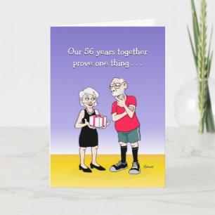 Gratulationskarte zum 56. Hochzeitstag Karte