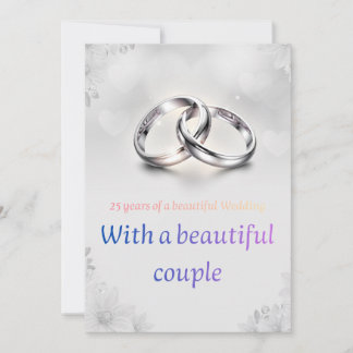 Gratulationskarten zur 25. Hochzeitstag Dankeskarte