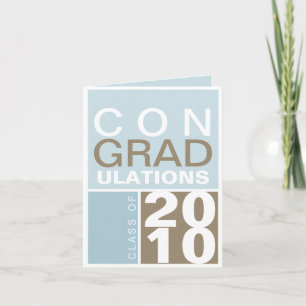 Gratulationsklasse des Jahres blau braun modern Karte