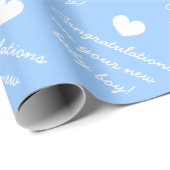 Gratulationspapier für den neuen Baby Geschenkpapier (Rolleneckpunkt)