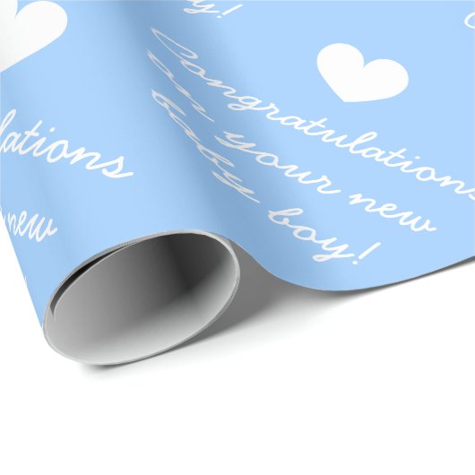 Gratulationspapier für den neuen Baby Geschenkpapier (Rolleneckpunkt)