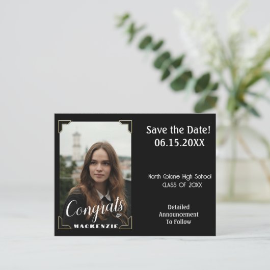 Gratulationspartei Save the Date Karte (Stehend Vorderseite)