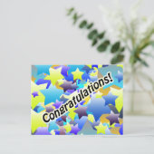 Gratulationsstars Postkarte (Stehend Vorderseite)