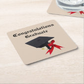 GRATULATIONSSTUDIUM RECHTECKIGER PAPPUNTERSETZER (angewinkelt)