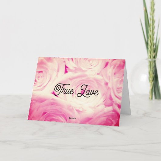 Gratulatorische Hochzeitskarte mit rosa rosa Blume Dankeskarte (Rückseite)