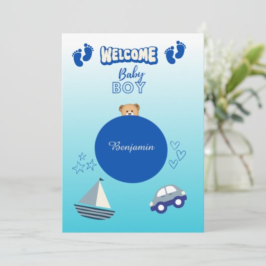 Gratulboy Begrüßungskarte (Stehend Vorderseite)