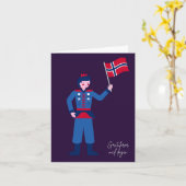 Gratulerer med dagen, norwegischer Geburtstag Karte (Gelbe Blume)
