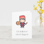 Gratulerer med dagen, norwegisches Glück Geburtsta Karte (Gelbe Blume)