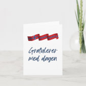 Gratulerer med dagen, norwegisches Glück Geburtsta Karte (Vorderseite)