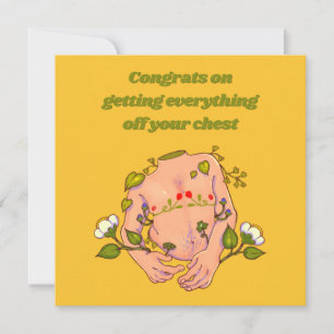 Gratuliere, dass du endlich alles losgeworden bist karte