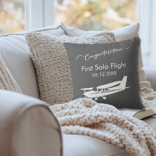 Gratuliere Erster Alleinflug Pilot Personalisiert Kissen