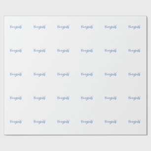 Gratuliere name blau stilvoll Abschluss datum Jahr Geschenkpapier