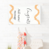 Gratuliere orange Spirale spanische Grenze Boho Re Banner (Insitu)