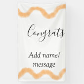 Gratuliere orange Spirale spanische Grenze Boho Re Banner (Vertikal)