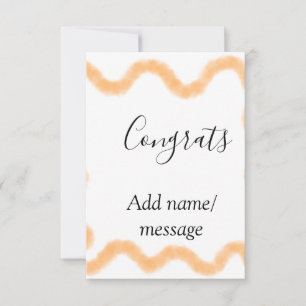 Gratuliere orange Spirale spanische Grenze Boho Re Dankeskarte