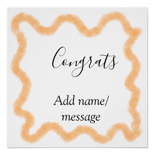 Gratuliere orange Spirale spanische Grenze Boho Re Poster (Vorderseite)