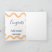 Gratuliere orange Spirale spanische Grenze Karte (Innenseite)