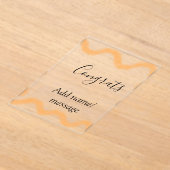 Gratuliere orange Spirale spanischer Rand Boho Ret Acryleinladungen (Ablage )