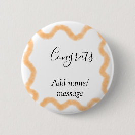 Gratuliere orange Spirale spanischer Rand Boho Ret Button