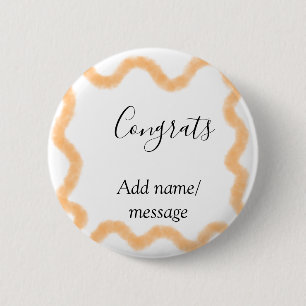 Gratuliere orange Spirale spanischer Rand Boho Ret Button