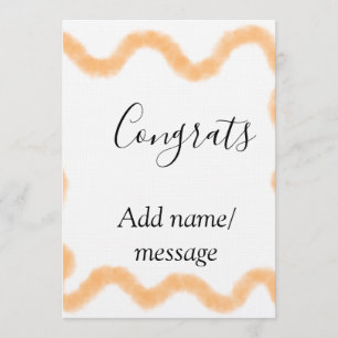 Gratuliere orange Spirale spanischer Rand Boho Ret Einladung