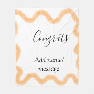 Gratuliere orange Spirale spanischer Rand Boho Ret Fleecedecke