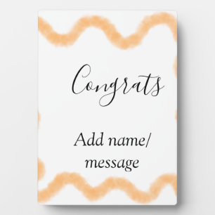 Gratuliere orange Spirale spanischer Rand Boho Ret Fotoplatte