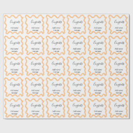 Gratuliere orange Spirale spanischer Rand Boho Ret Geschenkpapier