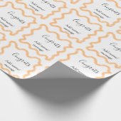 Gratuliere orange Spirale spanischer Rand Boho Ret Geschenkpapier (Ecke)