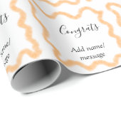 Gratuliere orange Spirale spanischer Rand Boho Ret Geschenkpapier (Rolleneckpunkt)