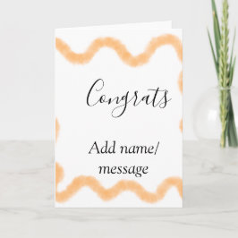 Gratuliere orange Spirale spanischer Rand Boho Ret Karte