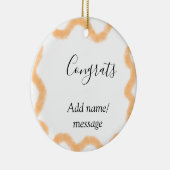 Gratuliere orange Spirale spanischer Rand Boho Ret Keramik Ornament (Rechts)