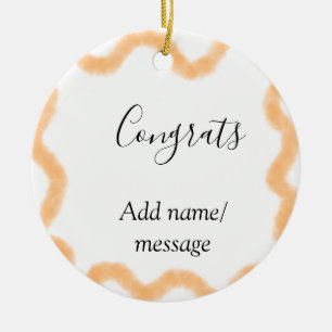 Gratuliere orange Spirale spanischer Rand Boho Ret Keramik Ornament