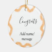 Gratuliere orange Spirale spanischer Rand Boho Ret Keramik Ornament (Links)