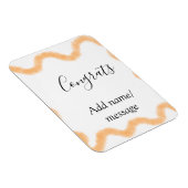 Gratuliere orange Spirale spanischer Rand Boho Ret Magnet (Rechte Seite)