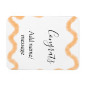 Gratuliere orange Spirale spanischer Rand Boho Ret Magnet (Horizontal)
