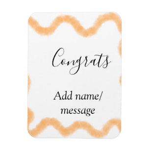 Gratuliere orange Spirale spanischer Rand Boho Ret Magnet