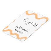 Gratuliere orange Spirale spanischer Rand Boho Ret Magnet (Linke Seite)