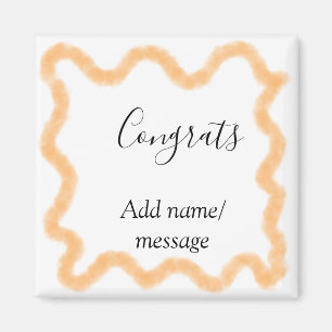 Gratuliere orange Spirale spanischer Rand Boho Ret Magnet