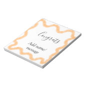 Gratuliere orange Spirale spanischer Rand Boho Ret Notizblock (Rotiert)