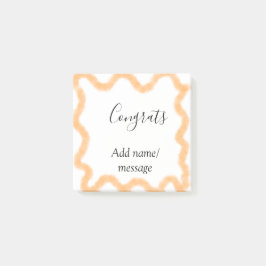 Gratuliere orange Spirale spanischer Rand Boho Ret Post-it Klebezettel