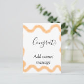 Gratuliere orange Spirale spanischer Rand Boho Ret Postkarte (Stehend Vorderseite)