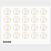 Gratuliere orange Spirale spanischer Rand Boho Ret Runder Aufkleber (Blatt)