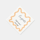 Gratuliere orange Spirale spanischer Rand Boho Ret Serviette (Ecke)