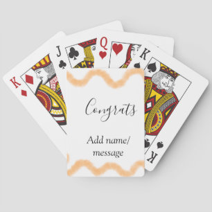 Gratuliere orange Spirale spanischer Rand Boho Ret Spielkarten