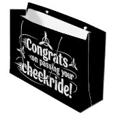 Gratuliere zur bestandenen Flugprüfung! Große Geschenktüte (Vorderseite Schrägansicht)